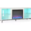 Newland White Electric Fireplace Console 1 Newland White Electric Fireplace Console -Storage supplies store 810538184 3