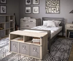 Nova Gray Oak Bedroom Storage Bench -Storage supplies store 810538200 6