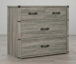 Nova Gray Oak 4-Drawer Storage Dresser 11 Nova Gray Oak 4-Drawer Storage Dresser -Storage supplies store 810538201 2
