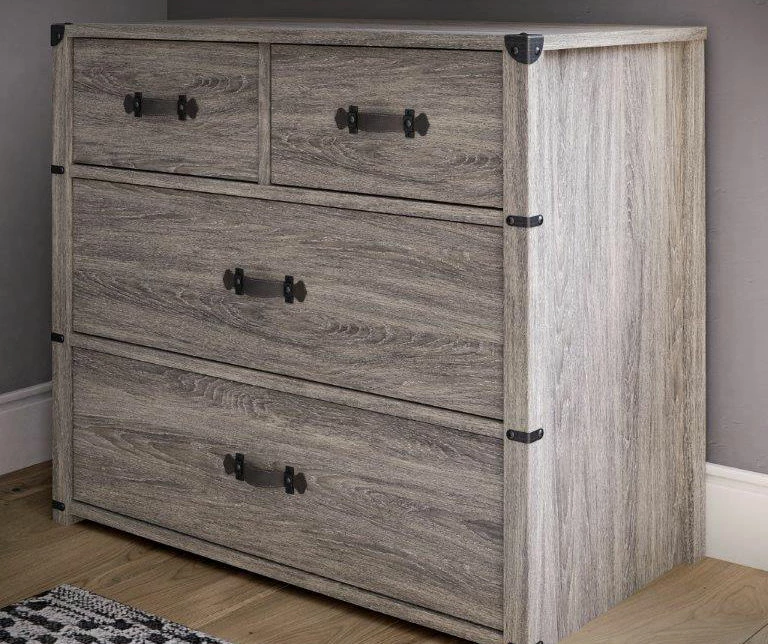 Nova Gray Oak 4-Drawer Storage Dresser 7 Nova Gray Oak 4-Drawer Storage Dresser - Image 5