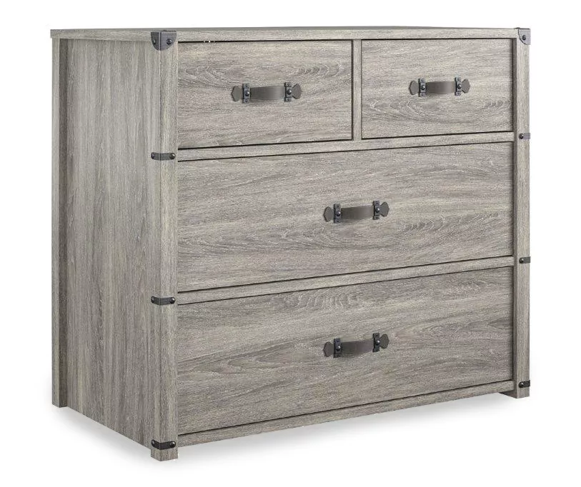 Nova Gray Oak 4-Drawer Storage Dresser 3 Nova Gray Oak 4-Drawer Storage Dresser