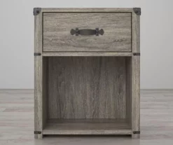 Nova Gray Oak Nightstand -Storage supplies store 810538202 1