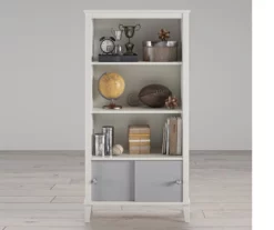 Monarch Hill Poppy Gray & White Bookcase -Storage supplies store 810538207 2