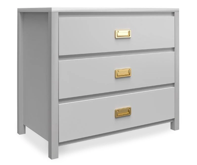 Monarch Hill Haven Dove Gray 3-Drawer Dresser 6 Monarch Hill Haven Dove Gray 3-Drawer Dresser - Image 4
