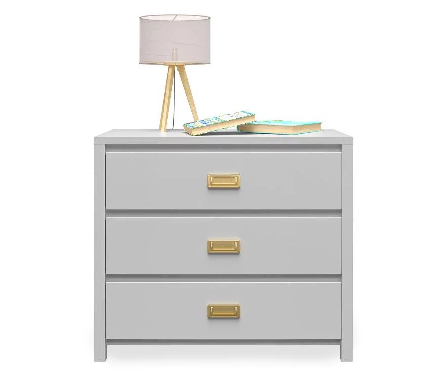 Monarch Hill Haven Dove Gray 3-Drawer Dresser 7 Monarch Hill Haven Dove Gray 3-Drawer Dresser - Image 5