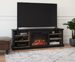 70" Fowler Black Electric Fireplace Console 10 70" Fowler Black Electric Fireplace Console -Storage supplies store 810538243 1