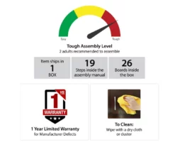 70" Fowler Black Electric Fireplace Console 13 70" Fowler Black Electric Fireplace Console -Storage supplies store 810538243 6