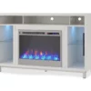 48" Intrepid White Electric Fireplace Console -Storage supplies store 810538247 3