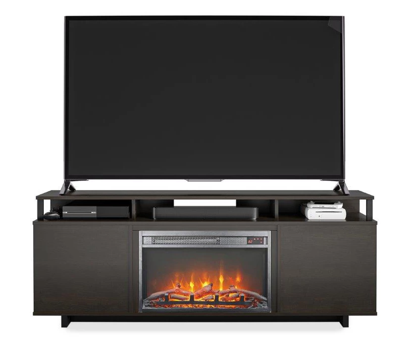 65" Himmel Espresso Electric Fireplace Console 3 65" Himmel Espresso Electric Fireplace Console
