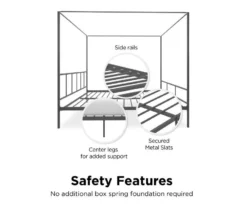 Marion Dark Gray Metal King Canopy Bed -Storage supplies store 810538378 6