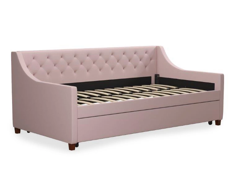Her Majesty Light Pink Linen Daybed & Trundle 8 Her Majesty Light Pink Linen Daybed & Trundle - Image 6