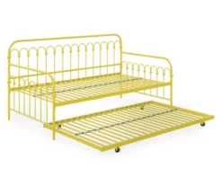 Bright Pop Yellow Metal Twin Daybed & Trundle 11 Bright Pop Yellow Metal Twin Daybed & Trundle -Storage supplies store 810538408 4