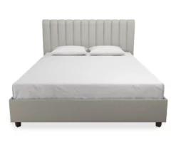 Novogratz Brittany Upholstered Linen Queen Bed -Storage supplies store 810538410 5