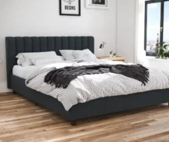 Novogratz Brittany Upholstered Linen Queen Bed -Storage supplies store 810538411 1