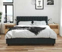 Novogratz Brittany Upholstered Linen Queen Bed -Storage supplies store 810538411 2