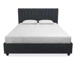 Novogratz Brittany Upholstered Linen Queen Bed -Storage supplies store 810538411 4