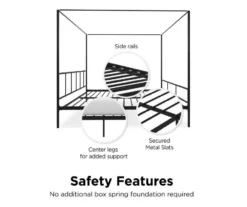 Novogratz Marion Canopy Bed -Storage supplies store 810538415 5