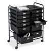 Black Metal 12-Drawer Rolling Storage Cart -Storage supplies store 810539917 1