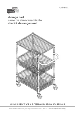 Chrome 3-Shelf Storage Cart -Storage supplies store 810539919 6