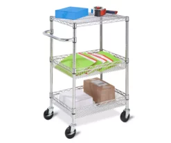 Chrome 3-Shelf Storage Cart -Storage supplies store 810539919 7