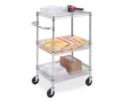 Chrome 3-Shelf Storage Cart -Storage supplies store 810539919 8