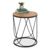 Black & Natural Round Side Table 1 Black & Natural Round Side Table -Storage supplies store 810539920 1