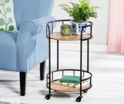 Rolling 2-Tier Side Table -Storage supplies store 810539921 2