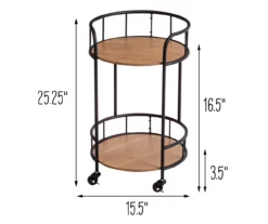 Rolling 2-Tier Side Table -Storage supplies store 810539921 5