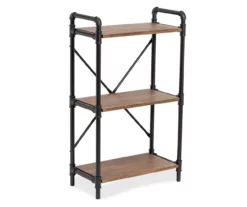 Black Industrial 3-Tier Bookshelf -Storage supplies store 810539936 3