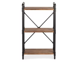 Black Industrial 3-Tier Bookshelf -Storage supplies store 810539936 4