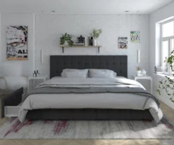 CosmoLiving Elizabeth Velvet Storage Bed -Storage supplies store 810540948 1