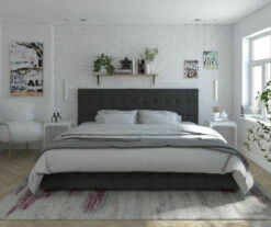 CosmoLiving Elizabeth Velvet Storage Bed -Storage supplies store 810540948 2