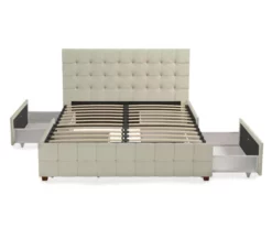 CosmoLiving Elizabeth Velvet Storage Bed -Storage supplies store 810540949 6