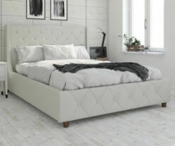 CosmoLiving Mercer Wingback Linen Bed 24 CosmoLiving Mercer Wingback Linen Bed -Storage supplies store 810540991 1