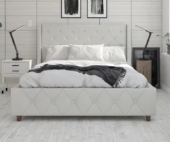 CosmoLiving Mercer Wingback Linen Bed 36 CosmoLiving Mercer Wingback Linen Bed -Storage supplies store 810540991 2