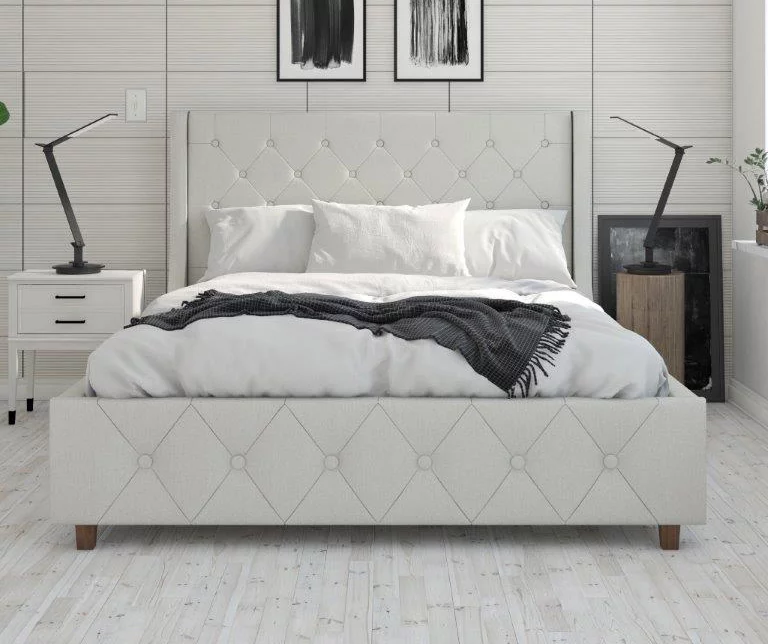 CosmoLiving Mercer Wingback Linen Bed 17 CosmoLiving Mercer Wingback Linen Bed - Image 15