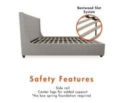 CosmoLiving Mercer Wingback Linen Bed 40 CosmoLiving Mercer Wingback Linen Bed -Storage supplies store 810540991 6