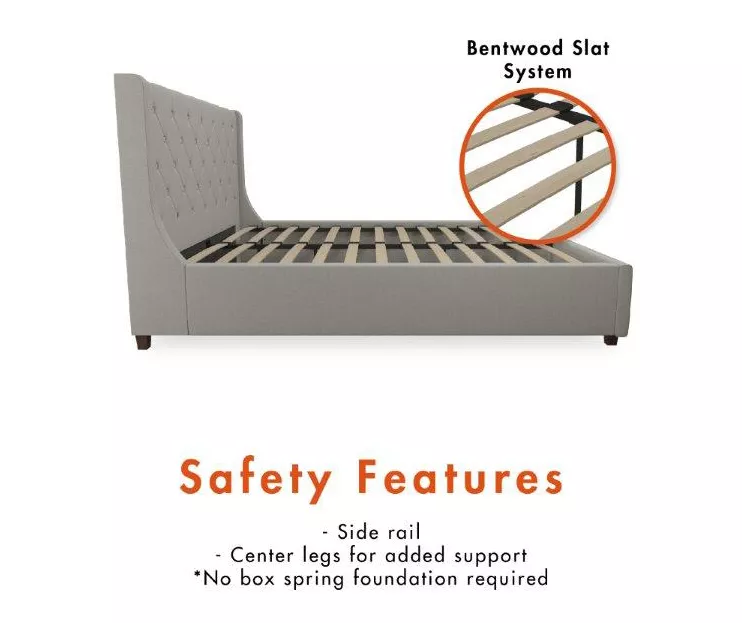 CosmoLiving Mercer Wingback Linen Bed 21 CosmoLiving Mercer Wingback Linen Bed - Image 19