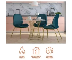 CosmoLiving Astor Velvet Dining Chair -Storage supplies store 810540999 5