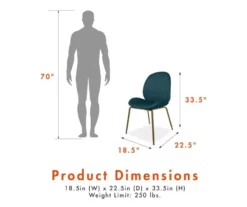 CosmoLiving Astor Velvet Dining Chair -Storage supplies store 810540999 6