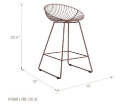 CosmoLiving Ellis Wire Counter Stool -Storage supplies store 810541011 3