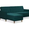 CosmoLiving Liberty Green Velvet Sectional Storage Futon 1 CosmoLiving Liberty Green Velvet Sectional Storage Futon -Storage supplies store 810541026 5