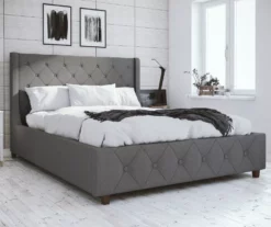 CosmoLiving Mercer Wingback Linen Bed