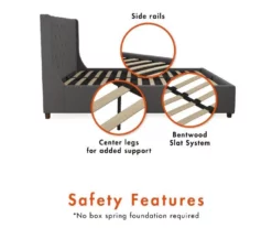 CosmoLiving Mercer Wingback Linen Bed 30 CosmoLiving Mercer Wingback Linen Bed -Storage supplies store 810541029 6