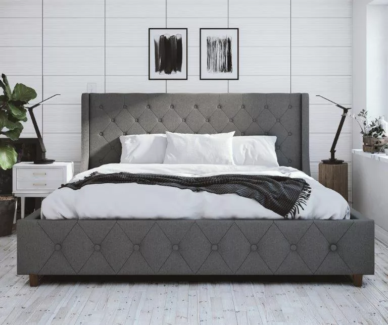 CosmoLiving Mercer Wingback Linen Bed 13 CosmoLiving Mercer Wingback Linen Bed - Image 11