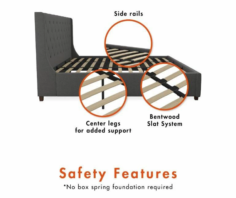 CosmoLiving Mercer Wingback Linen Bed 16 CosmoLiving Mercer Wingback Linen Bed - Image 14