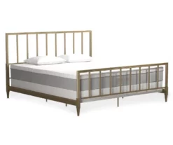 CosmoLiving Blair Brass Metal King Bed
