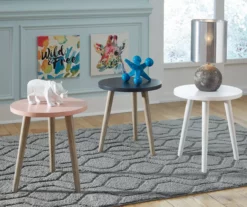 Fullersen Dark Blue Accent Table -Storage supplies store 810542280 3