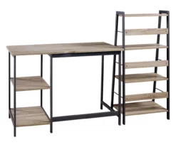 Soho 2-Piece Home Office Desk & Bookshelf Set -Storage supplies store 810542285 2