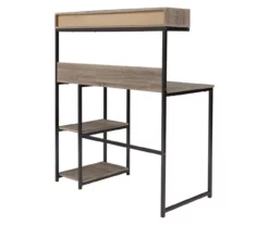 Daylicrew 2-Shelf Home Office Desk & Hutch -Storage supplies store 810542286 2